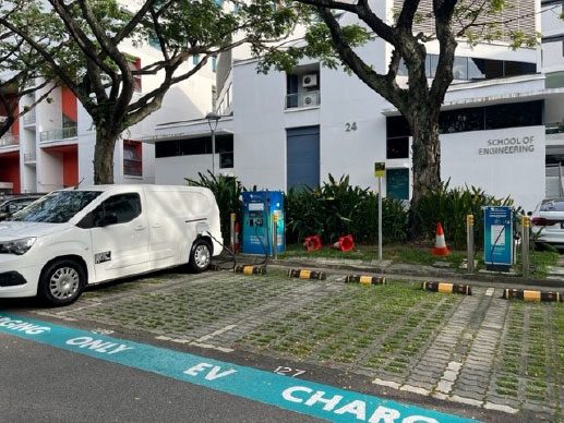 EV Chargers at School of Engineering's Carpark