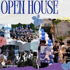 A Temasek Polytechnic promotional poster for their Open House 2025, depicting a vibrant and holistic student life.