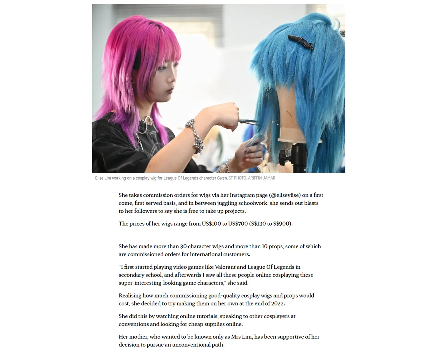 IP student who quit JC to study fashion now a cosplay influencer on TikTok