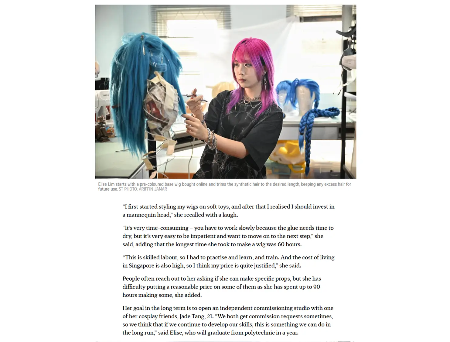 IP student who quit JC to study fashion now a cosplay influencer on TikTok