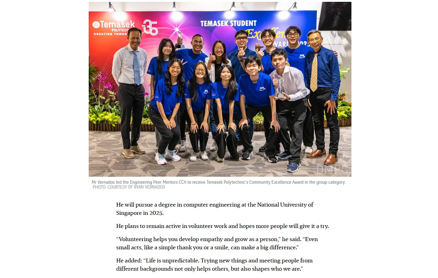 From reluctant volunteer to CCA leader: Temasek Poly graduate finds purpose beyond classroom