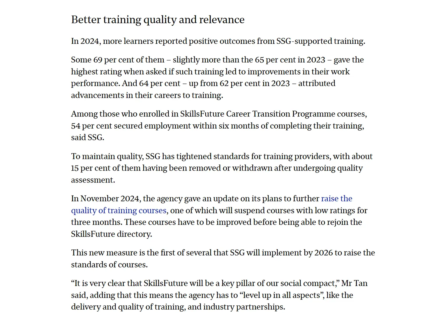 More people tapped SkillsFuture programmes in 2024, amid stronger support for mid-career workers