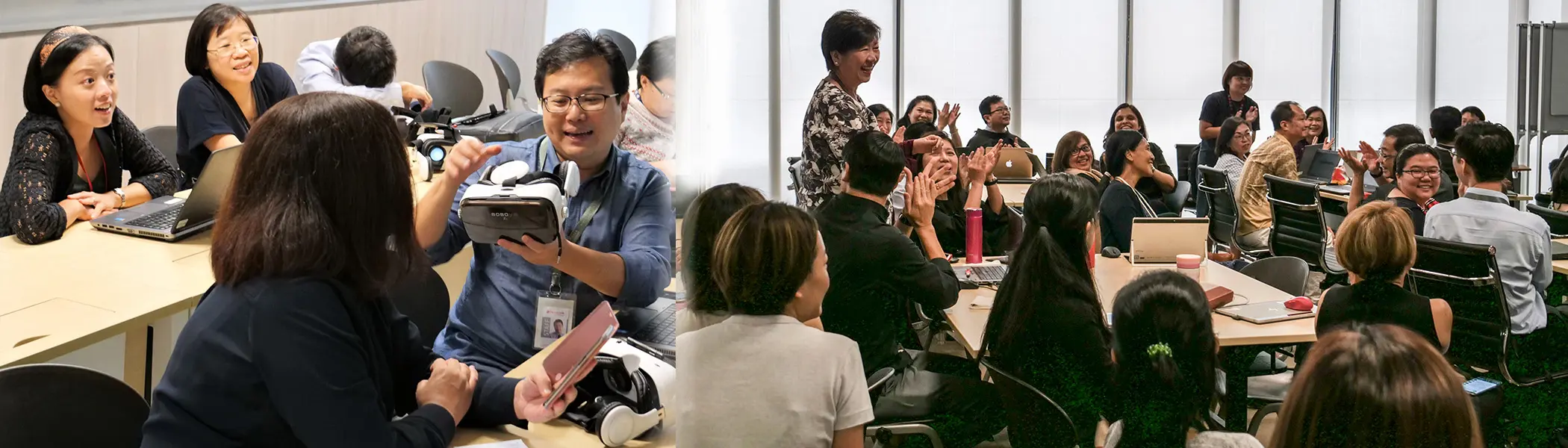 This image showcases Temasek Polytechnic’s educators leading classrooms, symbolising expert academic guidance and quality student experience.