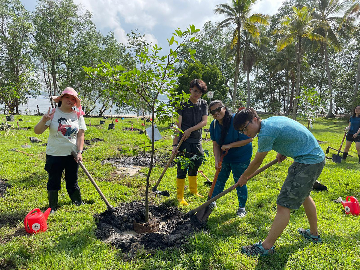 Tree Planting in collaboration with Pasir Ris Sustainability Action Group