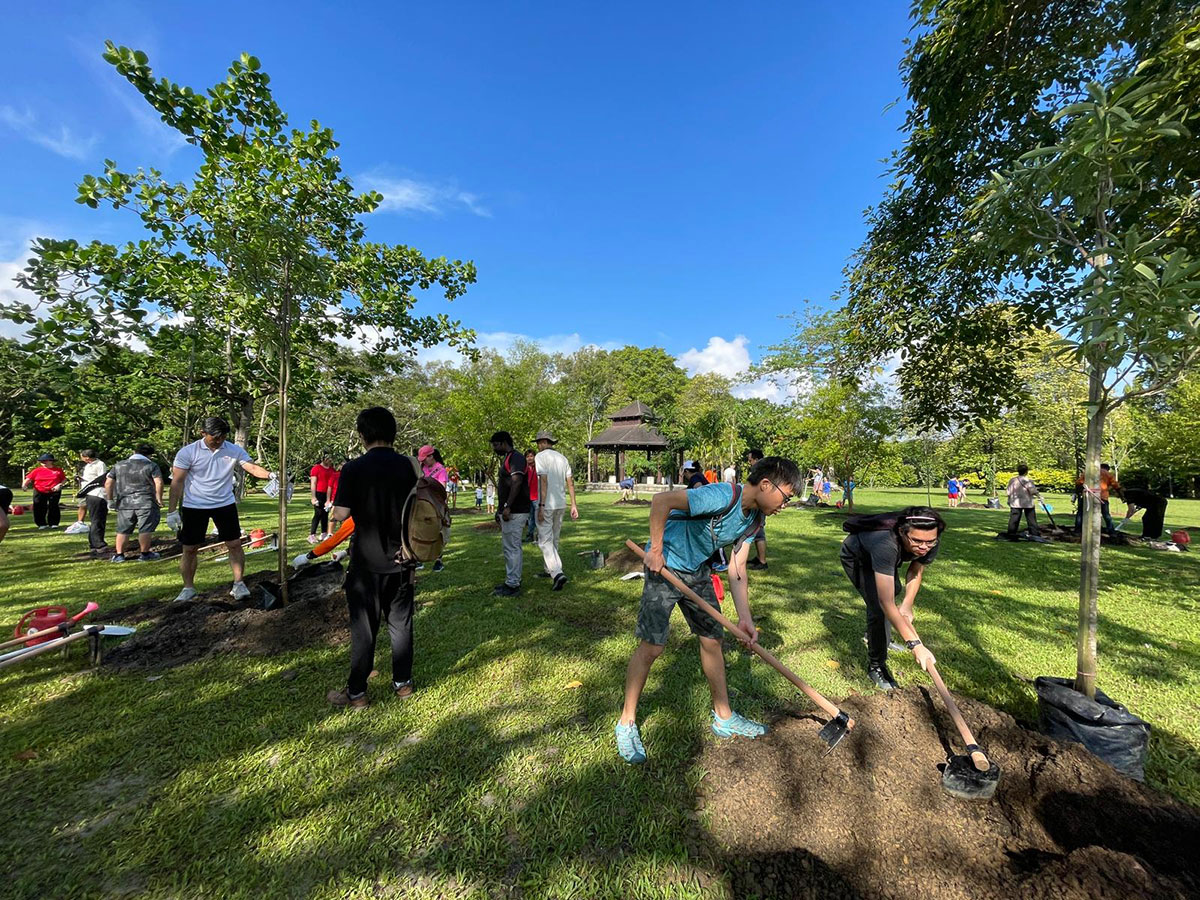 Tree Planting in collaboration with Pasir Ris Sustainability Action Group