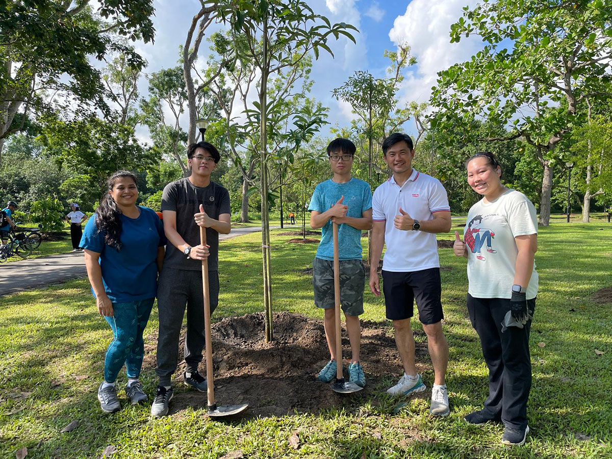 Tree Planting in collaboration with Pasir Ris Sustainability Action Group