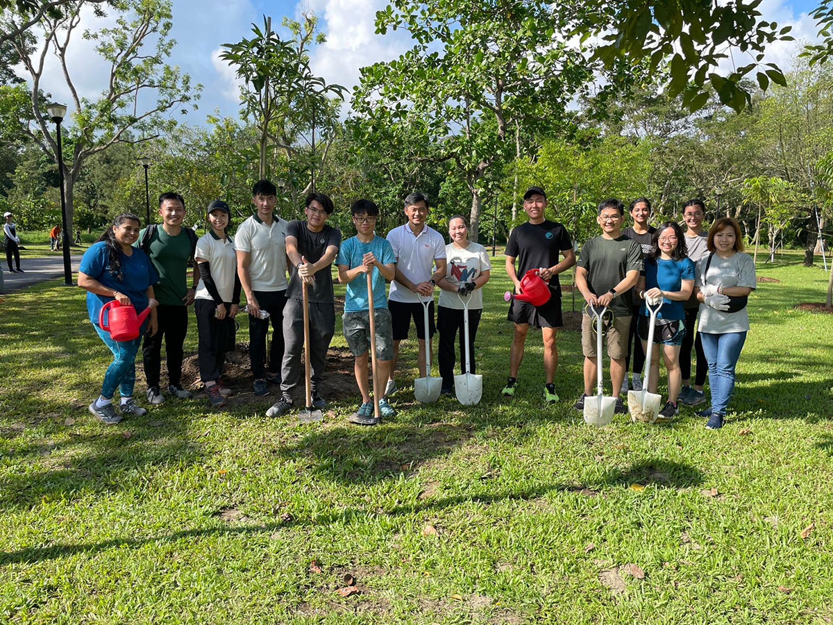 Tree Planting in collaboration with Pasir Ris Sustainability Action Group