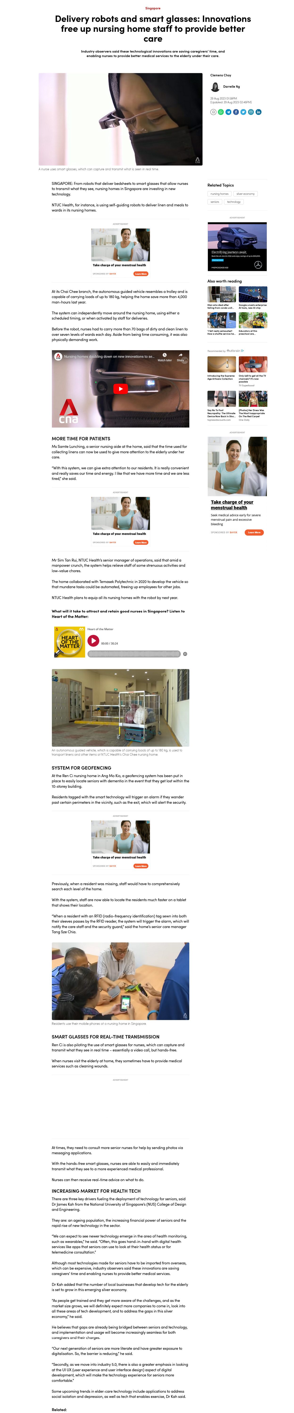 Delivery robots and smart glasses: Innovations free up nursing home staff to provide better care 